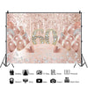 MDN12118 1.5m x 1m Rose Golden Balloon Birthday Party Background Cloth Photography Photo Pictorial Cloth