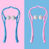 Manual Cervical Massager Home Multi-Function Shoulder And Neck Massage Roller, Shape: Ordinary Pink