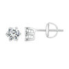 MSE007 S925 Sterling Silver Moissanite White Gold Plated Simple Elegant Earrings