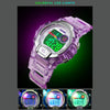 SKMEI 1450 Women Transparent Digital Watch 50m Waterproof Sports Watch with LED Light(Black)