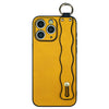For iPhone 11 Pro Wavy Wristband Bracket TPU Phone Case(Yellow)
