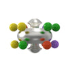 Aluminum Alloy Psychedelic Magic Ball Educational Toys Decompression Marbles Toys, Colour: Gemstone Blue