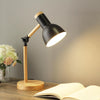 T1062 Dormitory Eye Protection Desk Lamp Bedroom Bedside Wood Lamp, Power source: EU Plug(Black)