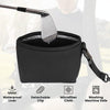 Portable Removable Golf Ball Waterproof Cleaning Bag(Black)