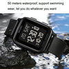 SKMEI 1858 Square Waterproof Digital Dual Display LED Luminous Watch(Rose Gold)