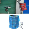 Bicycle Basket Cloth Hanging Basket Folding Bicycle Basket(Blue Square)