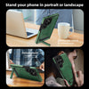 For Samsung Galaxy S24 Ultra 5G Multi-function Holder MagSafe PU Phone Case(Green)