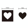 6pcs /Set Acrylic Heart Combination Mirror Stereo Wall Stickers Home Decoration Soft Mirror(Black)