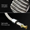 1.5m Flexible Stainless Steel Showerhead Hose Pipe Double Interlock Copper Interface Anti Burst Bath Water Pipe