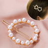 Geometric Irregular Pearl Hairpins Girls Delicate Hair Grip(Round)