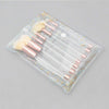 7-In-1  Crystal Makeup Brush Set With Empty Handle Cosmetics Sand Brushes(NO.5 Rose Gold+Yellow)