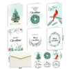 6 Fold Cards + 6 Envelopes + 6 Stickers Christmas Day Greeting Cards(MC8-94)