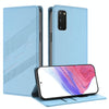 For Samsung Galaxy S20 Embossed Multi-functional Wallet Retro Leather Phone Case(Light Blue)