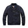 CHYAF 312A Water Washing Men Cotton Clothing Loose Casual Coat Jacket, Size: 2XL(Royal Blue)