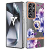 For Samsung Galaxy S25 Ultra 5G Flowers and Plants Series IMD TPU Phone Case with Ring Holder(Purple Begonia)