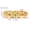 Cabinet Door Folding Hinge Thickened Zinc Alloy Half Round Table Flip Hinge, Color: Gold