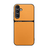 For Samsung Galaxy S25 5G Litchi Leather Magnetic Full Coverage Shockproof Phone Case(Yellow)