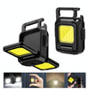 Double Sided COB Flashlight Mini Keychain Light Camping Light With Stand