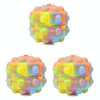 3 PCS Rotating Glowing Octagonal Silicone Ball Educational Toys, Specification: Glow 21 Seconds(Yellow Blue)