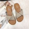 Summer Ladies Outdoor Flat Slippers, Size: 36(Beige)