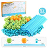85 in 1 DIY Tent Toy Assembling Play House DIY Children Tent Building Toy(Square-Green)