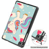 For Lenovo Tab M8 4th Gen / TB-300FU Custer Painted 3-Fold Holder Leather Tablet Case(Unicorn)