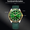 OCHSTIN 7019G Multifunctional Quartz Waterproof Luminous Men Leather Watch(Green)