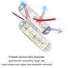 6pcs 12-Bead LED Flashing Warning Lights Motorcycle RV Signal Lights(White Light)