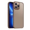 For iPhone 13 Pro Max Nano Semi-transparent Frosted Skin Feel Phone Case(Desert Gold)