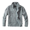 Autumn Winter Retro Denim Jacket Loose Work Jacket, Size: M(Light Gray)
