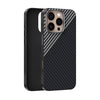 For iPhone 14 Pro Max ABEEL C Carbon Fiber Series 6D Micro Relief MagSafe Phone Case(Black Grey)