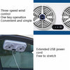 USB Interface Car Cooling Device Car Exhaust Air Circulation Exhaust Fan Car Changing Fan(White)