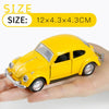 1:36 Beetle Classic Car Open Door Alloy Car Model Pull Back Children's Toy Car(Light Pink)