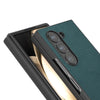 For Samsung Galaxy Z Fold6 ABEEL Genuine Leather Luolai Series Phone Case(Dark Green)