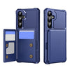 For Samsung Galaxy A35 5G Horizontal Flip Card Bag Holder Leather Phone Case(Dark Blue)