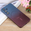 For Samsung Galaxy S25 5G Liquid TPU Silicone Gradient MagSafe Phone Case(Blue Purple)
