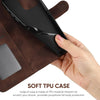 For Samsung Galaxy S25 Ultra 5G Skin Feel Geometric Lines Leather Phone Case(Brown)