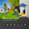 2MP WiFi Solar Bird Box Camera with AI Bird Recognition & Night Vision