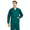 Men Scrub Pet Dental Work Clothes Long-sleeved Top + Pants Set, Size: L(Dark Green)