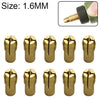 10 PCS Three-claw Copper Clamp Nut for Electric Mill FittingsBore diameter: 1.6mm