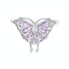 S925 Sterling Silver Platinum-Plated Agile Butterfly DIY Beads(BSC988)