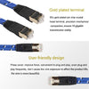 10m Gold Plated CAT-7 10 Gigabit Ethernet Ultra Flat Patch Cable for Modem Router LAN Network, Built with Shielded RJ45 Connector