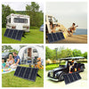 HAWEEL 4 PCS 20W Monocrystalline Silicon Solar Power Panel Charger, with USB Port & Holder & Tiger Clip, Support QC3.0 and AFC(Black)