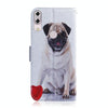 Pug Pattern Coloured Drawing Horizontal Flip Leather Case for Asus Zenfone 5z ZS620KL / Zenfone 5 ZE620KL, with Holder & Card Slots & Wallet
