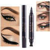 2 in 1 Black Waterproof Dual Head Quick Drying Eyeliner Seal Stamp Pen