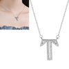 Women Fashion S925 Sterling Silver English Alphabet Pendant Necklace, Style:T