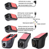 M9 Hidden Driving Recorder WiFi Phone Connecting Car Parking Monitoring 1080P HD Recorder(Without Button+USB Long Line)