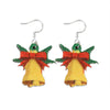 Christmas Element Cartoon Decoration Earrings Shiny Earrings, Spec: Bell