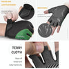 BOODUN 1408 4D Silicone Shock Absorbing Half Finger Breathable Bicycle Outdoor Riding Gloves, Size:XL(Black and Blue)