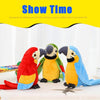 Plush Toy Parrots Recording Talking Parrots Will Twist the Fan Wings Children Toys, Size:Height 18cm(Green)